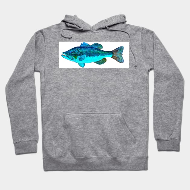 Largemouth Bass Fighting Fish Hoodie by Matt Starr Fine Art